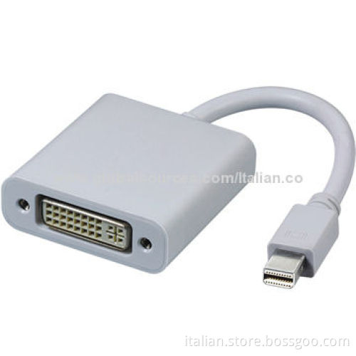 Mini DisplayPort to DVI Cable, 24 + 1 with 100mm Length, CE/FCC, RoHS Marks
